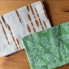 戸田屋商店 手ぬぐい 2枚セット♪ 土筆 つくし 筍 たけのこ キッチンタオルのサムネイル