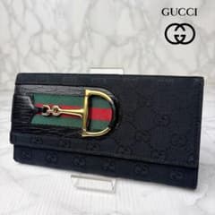 07 極美品 GUCCI 長財布 シェリーライン ホースビット 二つ折り財布 x 07 極美品 GUCCI 長財布 シェリーライン ホースビット 二つ折り財布 x