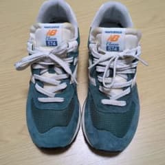 new balance 574 スニーカー グリーン/ホワイトのサムネイル