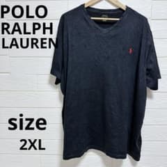 Polo Ralph Lauren Vネック Tシャツ ブラック 2XLUSA製のサムネイル