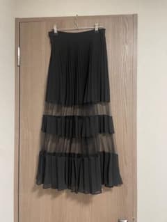 & Other Stories ブラックプリーツスカート シフォンのサムネイル