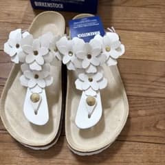 BIRKENSTOCK Gizeh フラワー サンダル ホワイト36のサムネイル