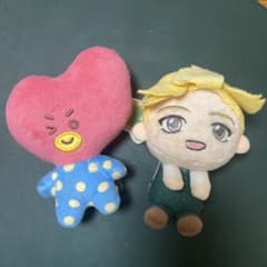 BT21 TATA & TinyTAN V 봉제인형 2점 세트