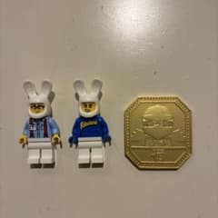 LEGO 正規品 ミニフィグ ウサギ 2体 & NINJAGO15周年コインのサムネイル