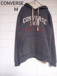 CONVERSE 裏起毛プルオーバーパーカー　チャコールグレー　Mサイズ