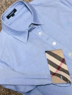 美品☆バーバリーロンドンノバチェック七分袖ブラウスシャツ  大きいサイズXL相当 BURBERRY - 美品本物バーバリーBurberry上質コットンチェック柄七分袖