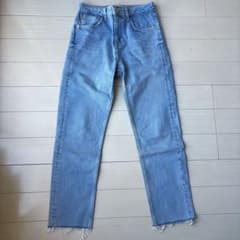 ZARA ストレートデニムパンツ カットオフのサムネイル