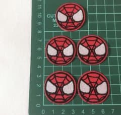 Embroidered iron-on Spiderman patches (5 pieces)