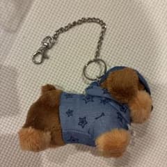 犬 ぬいぐるみ キーホルダー 星柄 パーカーのサムネイル