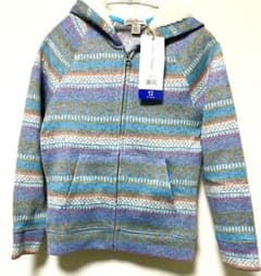 【新品】ニット ジップアップパーカー 130 140 150のサムネイル