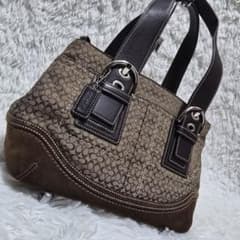 COACH ショルダーバッグ F10927 キャンバス×スウェード COACH ショルダーバッグ F10927 キャンバス×スウェード - メルカリ
