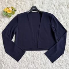 未使用級♡フォクシーニューヨーク ブルックカーディガン ネイビー クロップド L 未使用級♡フォクシーニューヨーク ブルックカーディガン ネイビー