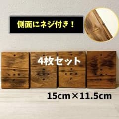 【小株サイズ】ビカクシダ 着生板 4枚セット 側面ネジ付き15cm×11.5cmのサムネイル