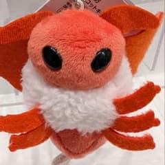 【まとめ割引中】FANS カイコガ マスコットキーチェーン 赤色 (タグ付き)