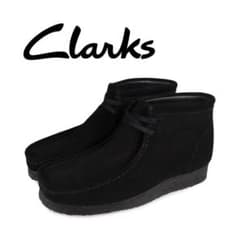 Clarks Originals ワラビー ブーツ ブラック スエードのサムネイル