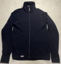 美品 Woolpower フルジップ ニット ジャケット ネイビー Mサイズ