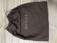 GUCCI　グッチ　保存袋　巾着袋　ブラウン　コットン100％のサムネイル
