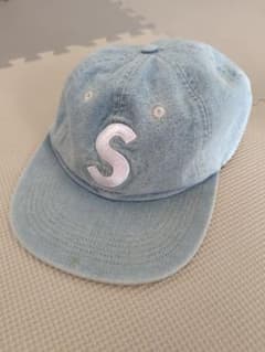 Supreme Sロゴ キャップ ブルー デニム 使用感有 フェードのサムネイル