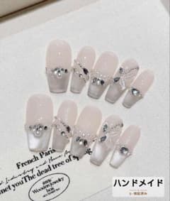 Romance Nail ネイルチップ XSサイズ 蝶々デザインのサムネイル