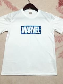 【MARVEL】 半袖 Tシャツ ホワイト ブルーカモ　メッシュボックスロゴ　Sのサムネイル