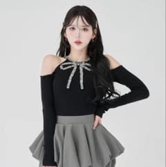 Darich リボンビジューアメスリニットトップスのサムネイル