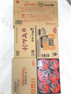 インスタント食品　詰め合わせ　まとめ売り　ラーメン　スープ　みそ汁　4個セットのサムネイル
