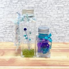 Springハーバリウム2本set ブルー系のサムネイル