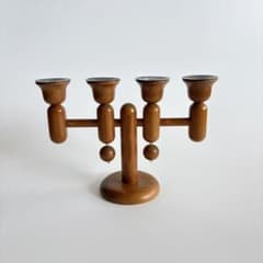 70s-80s aarikka 木製キャンドルホルダー 4連 北欧フィンランド - メルカリ