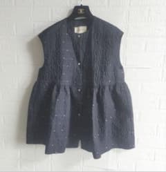専用✨UNITEDARROWS 　エアリードットジャガード ベスト　ジレ　紺色 専用✨UNITEDARROWS エアリードットジャガード ベスト ジレ 紺色