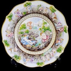 【極美品】リチャードジノリ 最高峰 カポディモンテ 飾り皿 24cm プレート 極美品】リチャードジノリ 最高峰 カポディモンテ 飾り皿 24cm