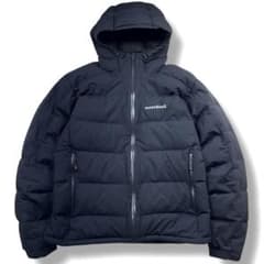 美品 モンベル パーマフロスト ダウンパーカー GORE-TEX マッド 黒 L 