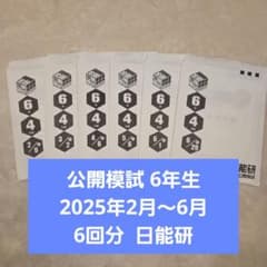 6年生 全国公開模試 2025年度 2月～6月分 6回分 日能研 - メルカリ