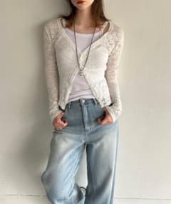 Didot.showroomホワイト レース カーディガン 長袖のサムネイル