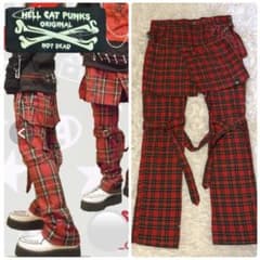 HELL CAT PUNKS ヘルキャットパンクス＊ボンテージパンツ チェック HELL CAT PUNKS ヘルキャットパンクス＊ボンテージパンツ