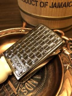 美品 zippo 銀チタンプレート 千鳥格子のサムネイル