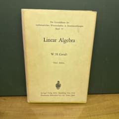 Linear Algebra W. H. Greub 第三版 - メルカリ