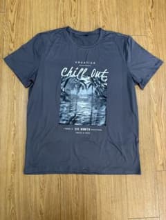 SHEIN メンズ 半袖Tシャツ グレー ヤシの木プリント 新品未使用 XXLのサムネイル