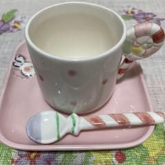 【希少】サンリオ　1979年製フレッシュパンチ　カップ＆ソーサー スプーンセット 希少】サンリオ 1979年製フレッシュパンチ カップ＆ソーサー スプーン