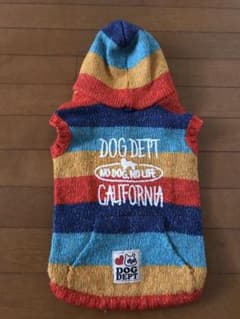 DOGDEPT ドッグデプト  中型犬用ボアフード付きニットのサムネイル
