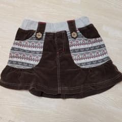 コーデュロイスカート　茶色　90cmのサムネイル