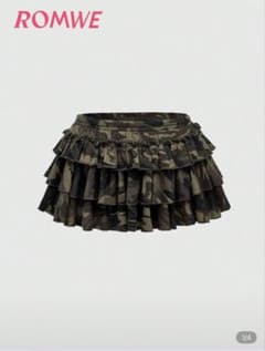 SHEIN迷彩柄 フリルスカート