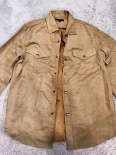 BANANA REPUBLIC スエード調シャツ キャメルのサムネイル