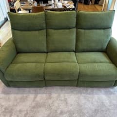 オリーブグリーン 3人掛けソファ オリーブグリーン リクライニング 3人掛け電動ソファ USB付 抹茶色