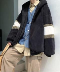 【neos】ルーズシルエット ライン フリード フリース ボアブルゾンのサムネイル