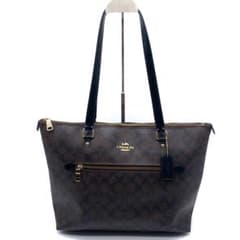 COACH コーチ トートバッグ 大容量 A4収納可 PVCレザー シグネチャー