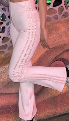 addidas original ベロア フレア タイトパンツ ピンク 韓国