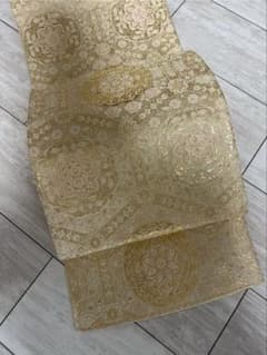 金色 花柄 袋帯のサムネイル