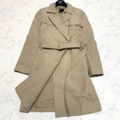 YOKO CHAN トレンチコート ハニーベージュ 38号 クリーニング済 美品】 ヨーコチャン トレンチコート ベージュ ベルト付き 38 コットン