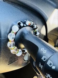 天然石 カーアクセサリー 車内アクセサリー お守り 13cm×10mm玉のサムネイル