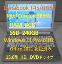Windowsノート本体 Dynabook T45/GGSC Win11 Pro Office 2021 Dynabook T45/GGSC Win11 Pro Office 2021 - メルカリ